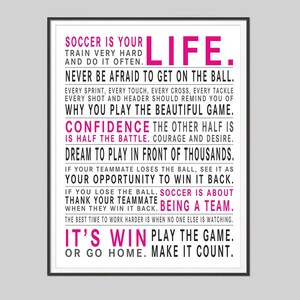 Play The Game Soccer Manifesto Poster 18 x 24 Unframed Soccer Gift Boys Soccer Poster Girls Soccer Poster Soccer Wall Art image 2