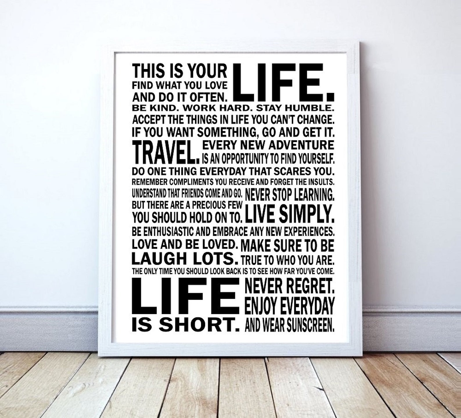 This Is Your Life Motivational Manifesto Poster Etsy