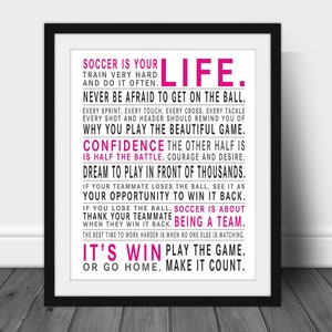 Play The Game Soccer Manifesto Poster 18 x 24 Unframed Soccer Gift Boys Soccer Poster Girls Soccer Poster Soccer Wall Art image 3