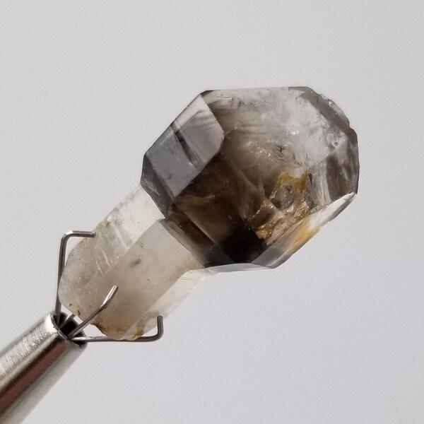 Tibetan Smokey Quartz Crystal Scepter // Tibet // Terminated Natural Point in Perky Thumbnail Display Box for Jewelry and Wire Wrapping