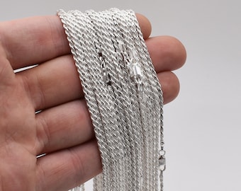 Massive Sterling Silber Halskette // 1.4 mm 1.8 mm 2.4 mm // Italienische .925 Sterling Silber Kette