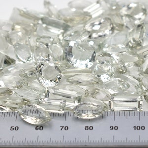 Prasiolite 50ct Gemstone LOT // Green Amethyst // Genuine Clean Cut Gemstones for Jewelry or Wire Wrapping