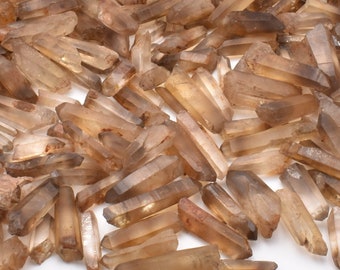 Natural Citrine Crystal from Jos Plateau, Nigeria // Natural Citrine Quartz Crystal Points for Jewelry and Wire Wrapping
