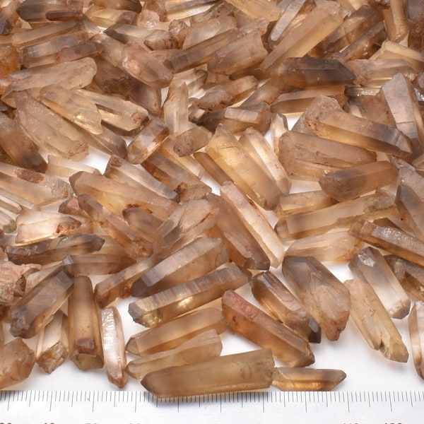 Natural Citrine Crystal from Jos Plateau, Nigeria // Natural Citrine Quartz Crystal Points for Jewelry and Wire Wrapping