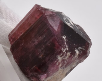 Rubellite Pink Tourmaline Crystal 24.2g from Malkhan, Eastern Siberia, Russia // Large Terminated Crystal