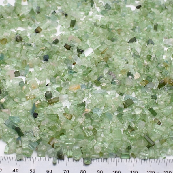 Green Tourmaline Crystals 2g LOT // Crystal Grids, Reiki, Jewelry, Wire Wrapping, Collecting, and More!