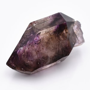 Enhydro Amethyst Crystal Scepter 31.4g from Zambia // African Smoky Phantom Purple Quartz Crystal Point Specimen