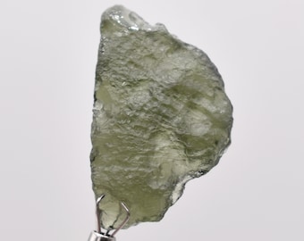 Moldavite Raw Specimen 33.8ct 35.8 mm from Czech Republic // Natural Czech Republic Green Moldavite GUARANTEED AUTHENTIC