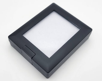 Hinged Pendant Display Box // 2 7/8&quot; // Glass Top, Hinged, Reversible Foam for Crystal, Mineral, Jewelry, Gemstone Display