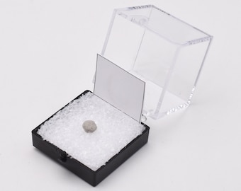 Perky Box with Mineral Tack & Label 1.25&quot; x 1.25&quot; // Perky Thumbnail Box for Crystal, Mineral, Specimen display