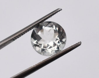 Prasiolite Round Green Amethyst Gemstone // Véritables pierres précieuses coupées proprement pour bijoux ou emballage de fil