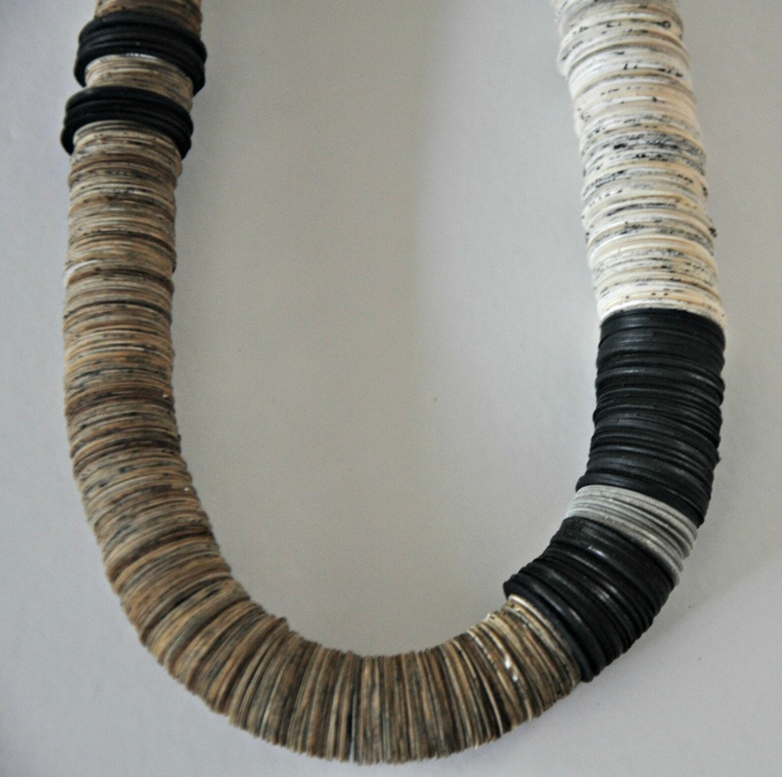 Paper Necklace Necklace made of Book pagesBlack Silver and Etsy