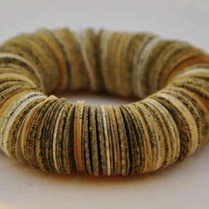 Book paper  Statement Bracelet, Recycled Book Pages Bracelet.