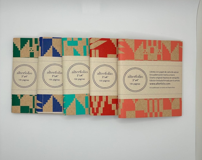 Kente Pattern Screen-Printed Mini Notebook