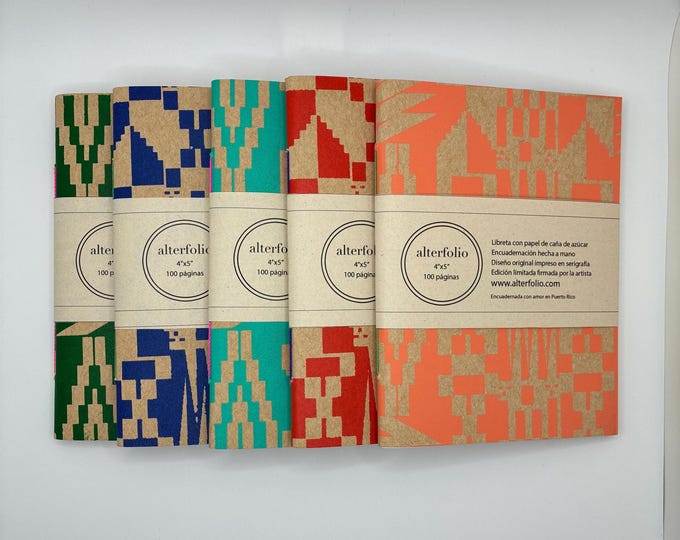 Kente Pattern Screen-Printed Pocket Notebook