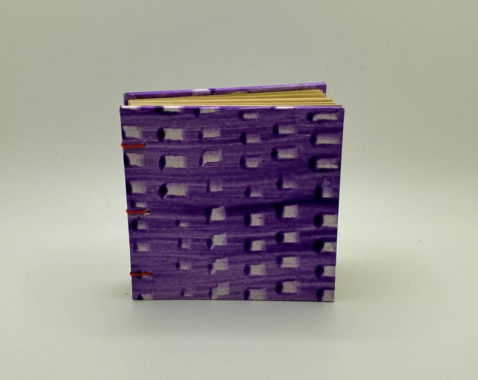 Hand-Painted Purple Mini Hardcover Travel Journal