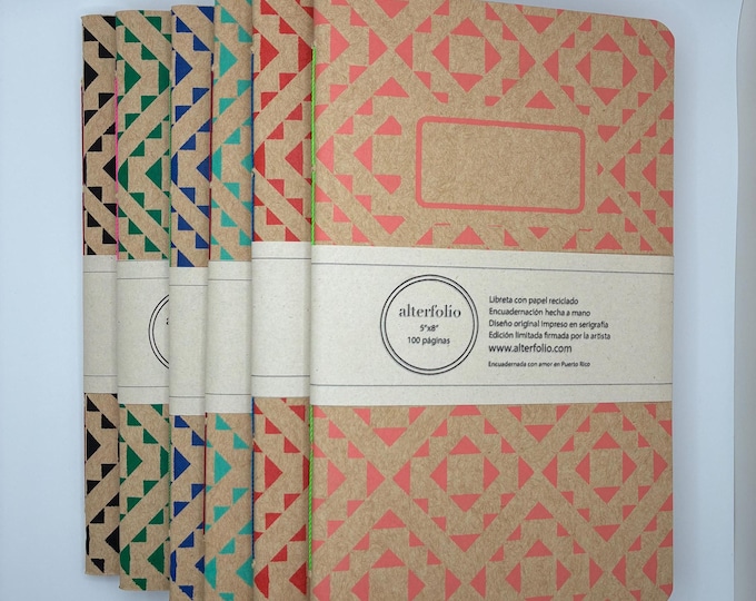Sicán Pattern Screen-Printed Notebook