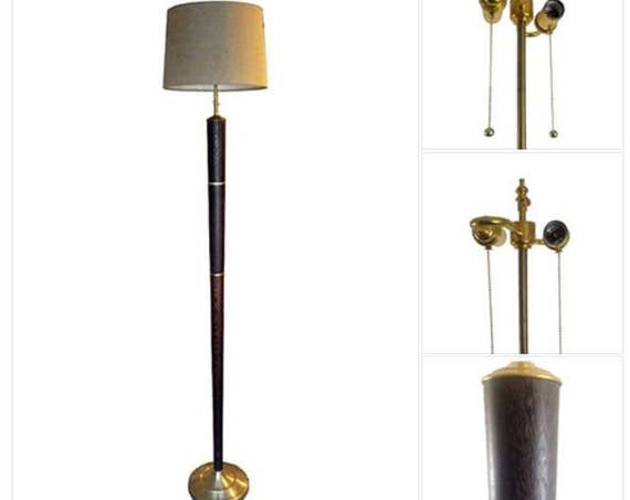 Savannah - Wenge and Brass Floor Lamp, Aaron Thomas Original
