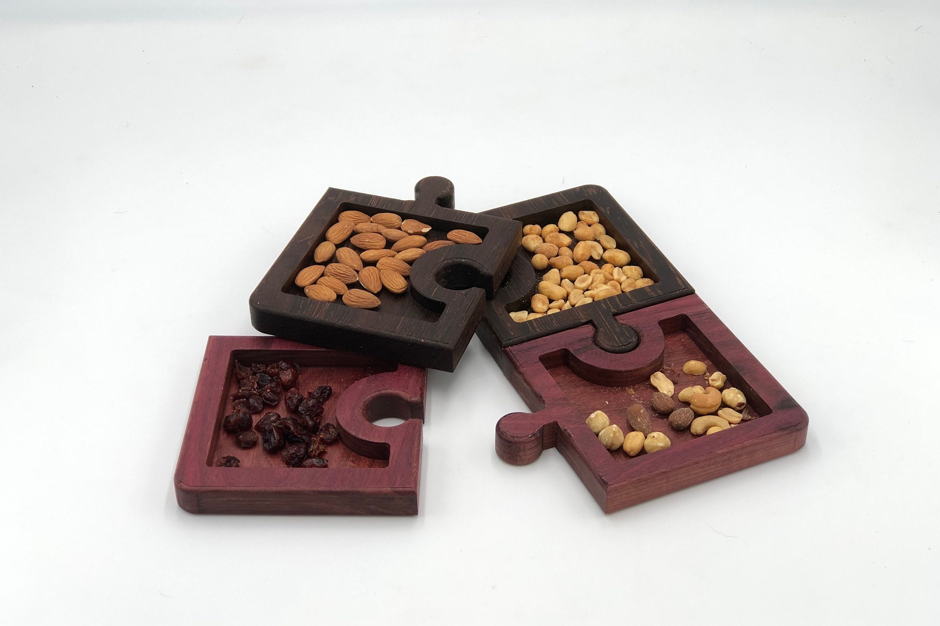 Puzzled™ Wood Snack Trays Etsy