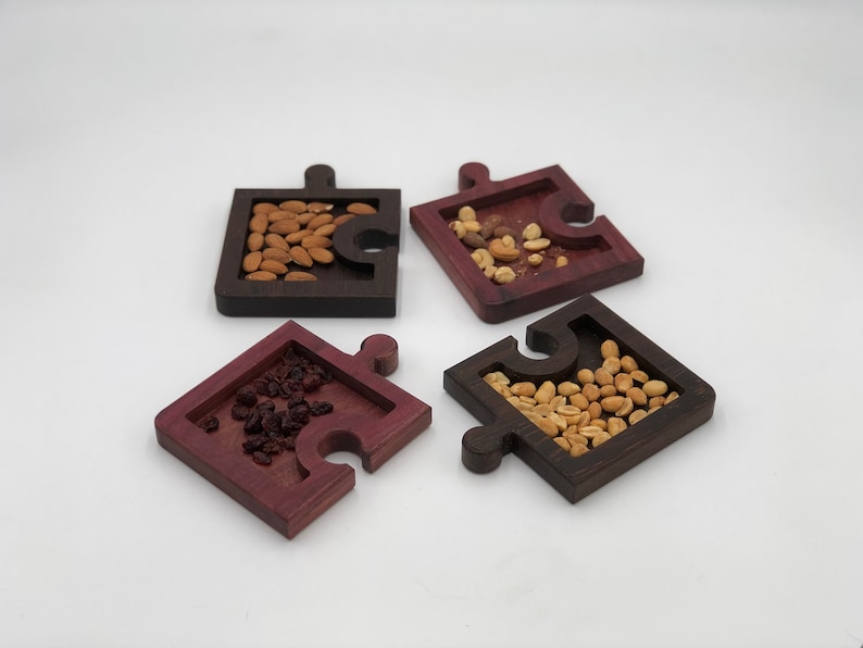 Puzzled™ Wood Snack Trays Etsy
