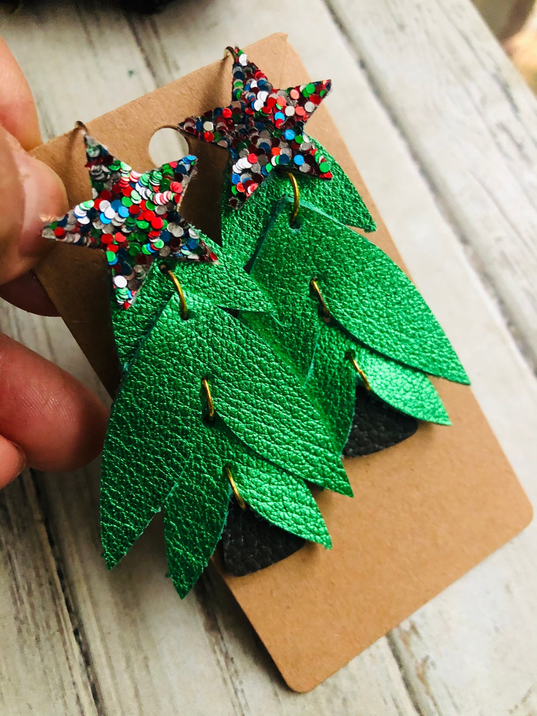Oh Christmas Tree Earring/christmas Tree Earring/tree Star Earring/tree
