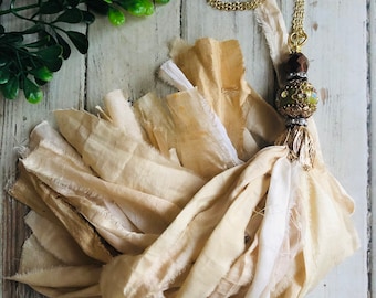 Sari silk tassel necklace deals wholesale