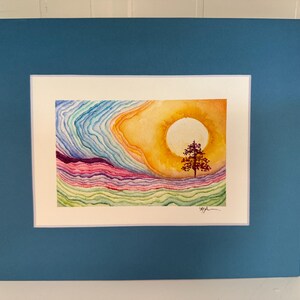 Original whimsical watercolor