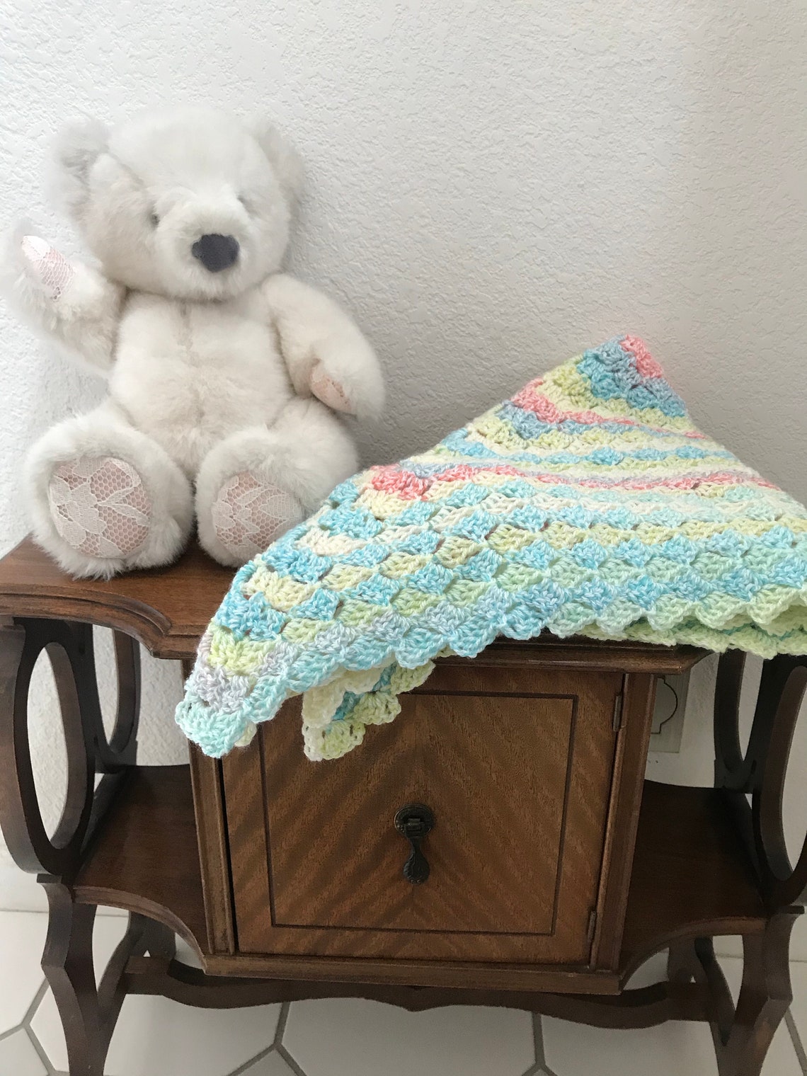 Colorful Gender Neutral Crochet Baby Blanket 30x30 soft Etsy
