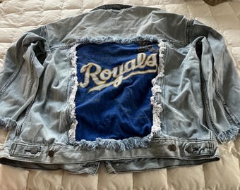 free people denim jacket, Kansas City Royals
