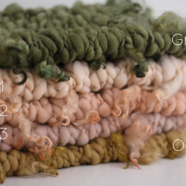 Curly layer posing mini blanket knit wool wrap basket filler stuffer newborn nb baby sitter flokati mat photo prop