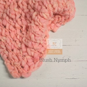 Newborn photo prop mini blanket knit wool layer posing wrap basket filler stuffer nb baby sitter flokati mat MK