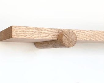 24&quot; Solid Oak Wall Shelf, Natural Finish