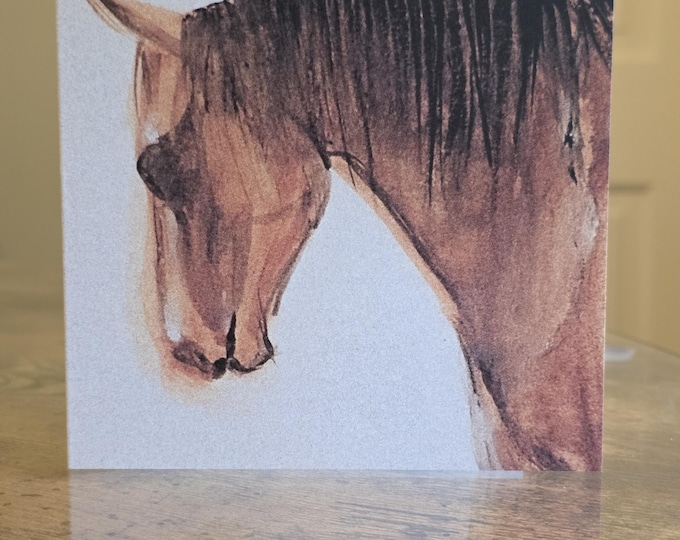 Big Horse Card | Any Occasion Blank Card | Mary Carroll Artworks  | Scottish Artist and Illustrator