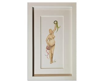 Original Watercolour | 'The Tambourine Shaker'