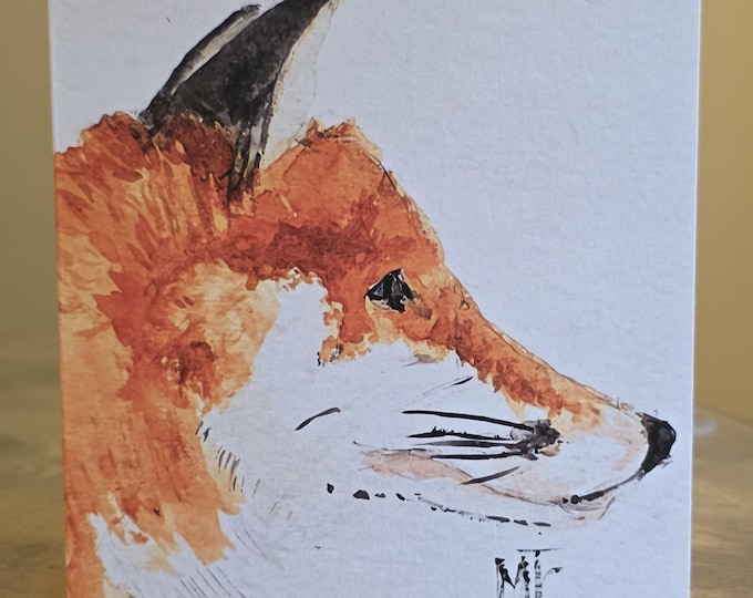 Billy Smith's Fox Card | Any Occasion Blank Card | Mary Carroll Artworks  | Scottish Artist and Illustrator