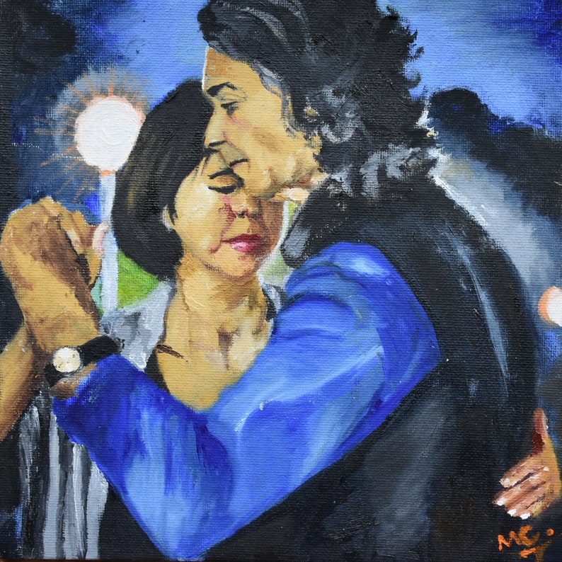 Digital Print from Oil Painting Dancers Print Mary Carroll Artworks Illustrations and Photographs