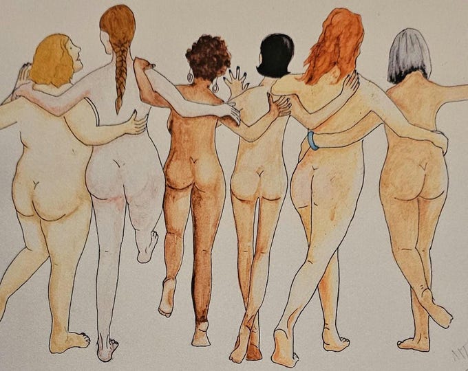 The 'Together In The Altogether' Any Occasion Card by Mary Carroll