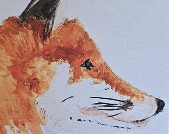 Billy Smith's Fox Card | Any Occasion Blank Card | Mary Carroll Artworks  | Scottish Artist and Illustrator