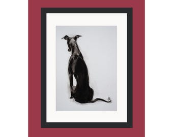 Print | 'Taking The Pet' | Print of Original Watercolour | Mounted Print