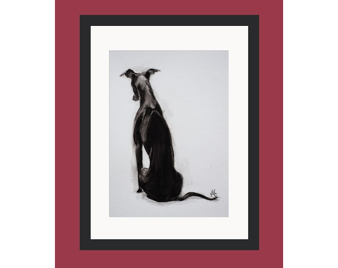 Print | 'Taking The Pet' | Print of Original Watercolour | Mounted Print