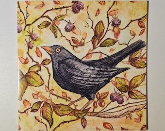 The Blackbird's Bramble Bounty | Any Occasion Card