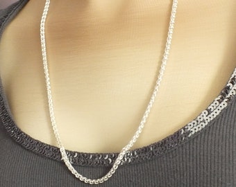 3.4mm Wheat Chain • 16"-30" Lengths • Solid 925 Sterling Silver Men's Chain