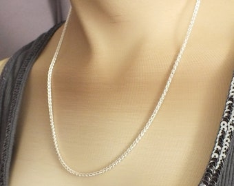 2.6mm Wheat Chain • 16"-30" Lengths • Solid 925 Sterling Silver Chain
