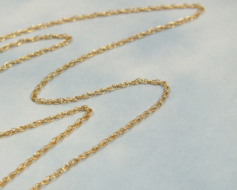 22 14k Solid Gold Rope Chain 1.1mm 14k Yellow Gold Rope | Etsy