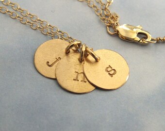 3 Initial Necklace - Etsy Hong Kong