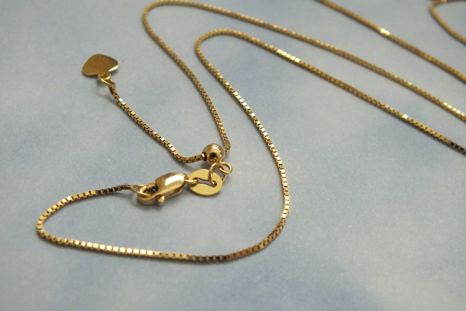 14K Gold Semi-Solid Box Chain