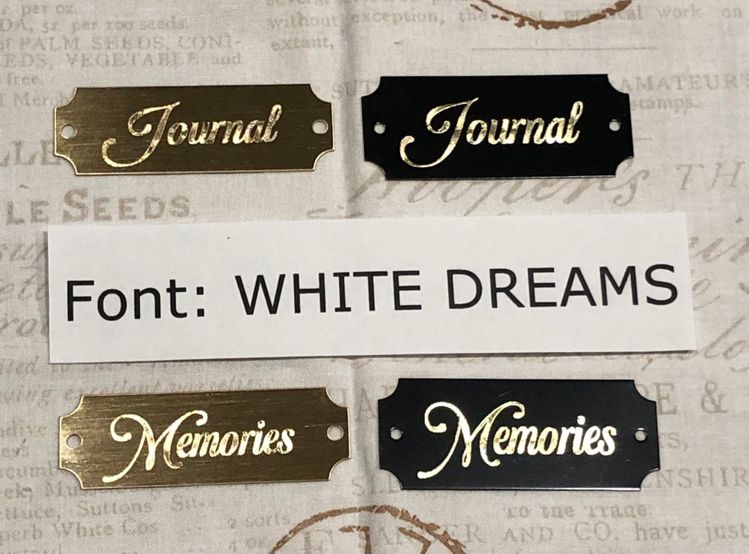 Metal Engraved Bookplate for Journal Diary Memory Keeping Etsy