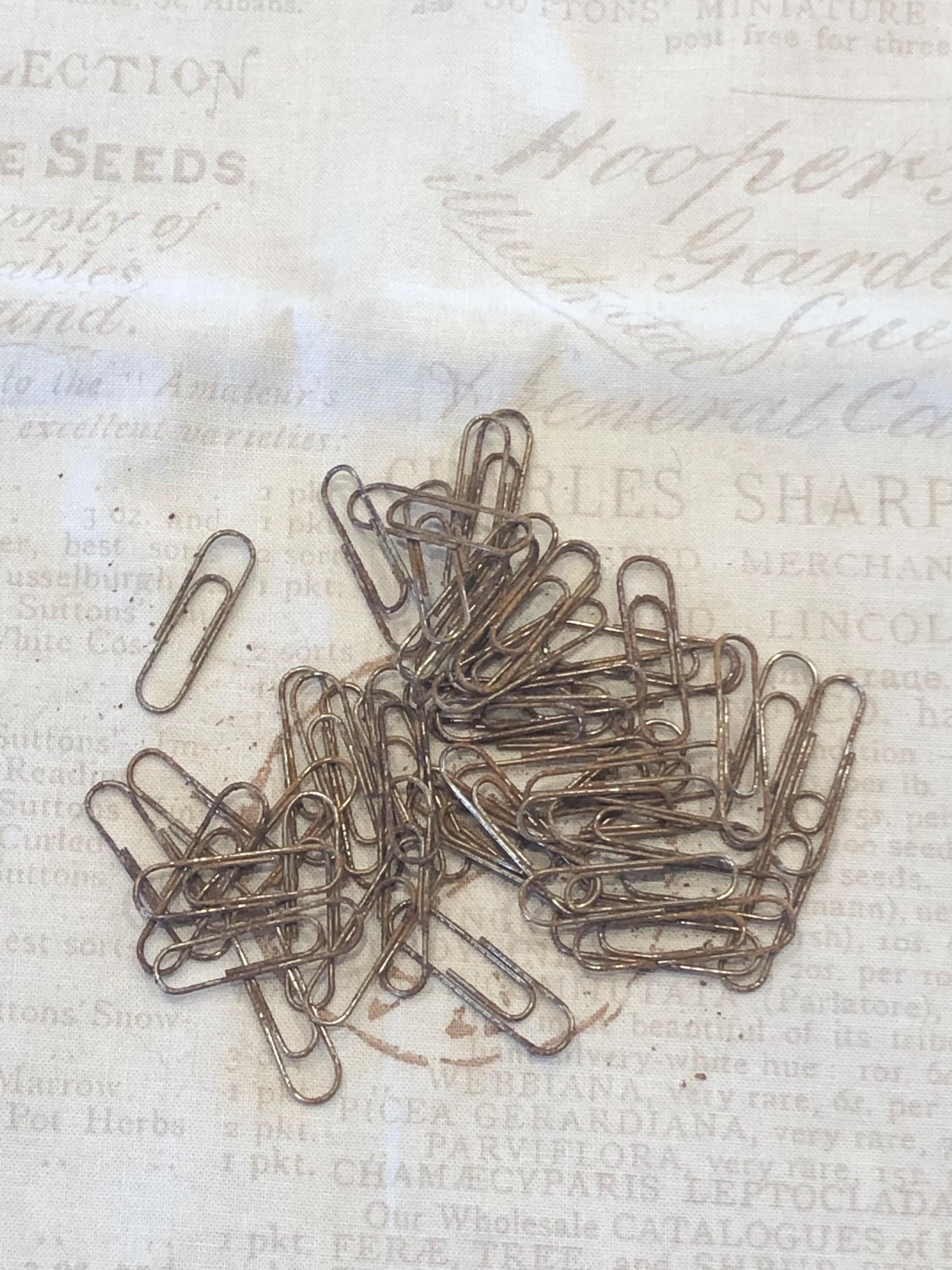 One Inch Paper Clip Rusted 1-inch Paper Clips: 50-piece Steampunk Supply - Etsy