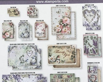 Stamperia Flower Alphabet Card Collection, cards, tags, bookmark