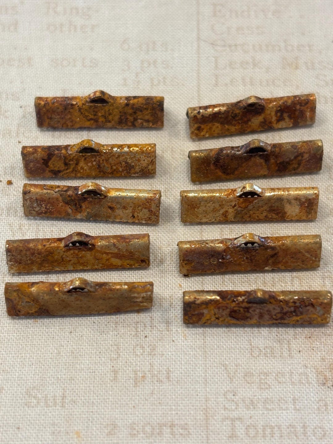 Steampunk Ribbon Rusted Ribbon Crimp Ends: 10, Steampunk, Industrial - Etsy